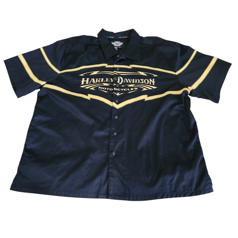 Harley Davidson Button Up Shirt Mens, sz 2XL